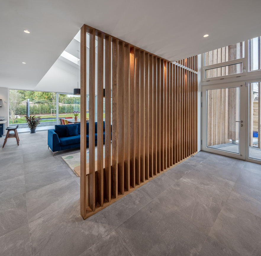 oak timber entrance screen