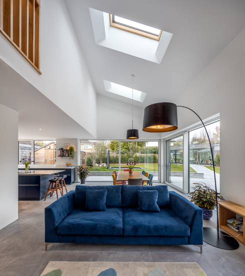 double height living room